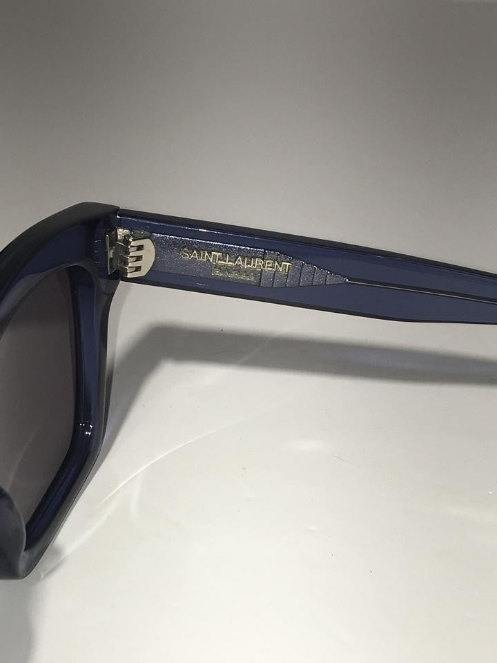 Saint Laurent - Bold Transparent Blue Framed Sunglasses with