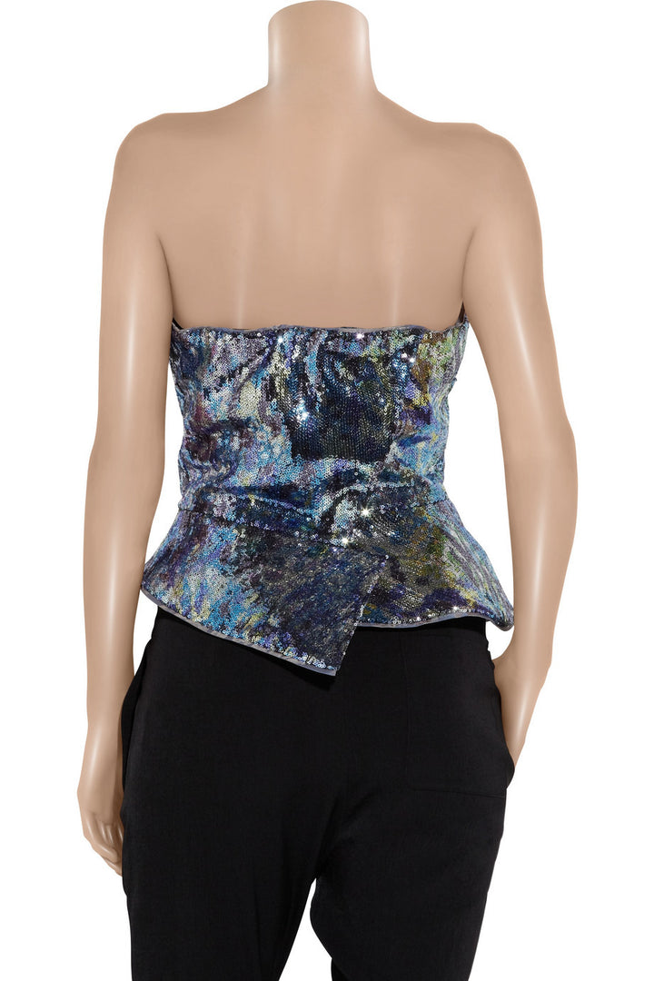VIvienne Westwood - 2PC Purple, Blue, Silver Corset & Pencil